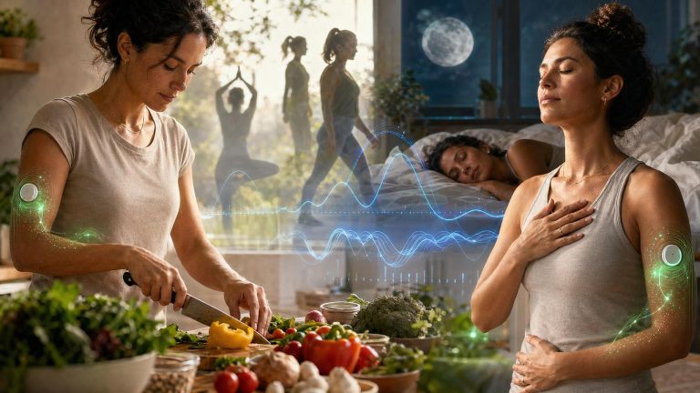 Healthcare Discovery 10 fundamentals metabolic health ancient wisdom modern science showing nutrition breath recovery movement and wearable data