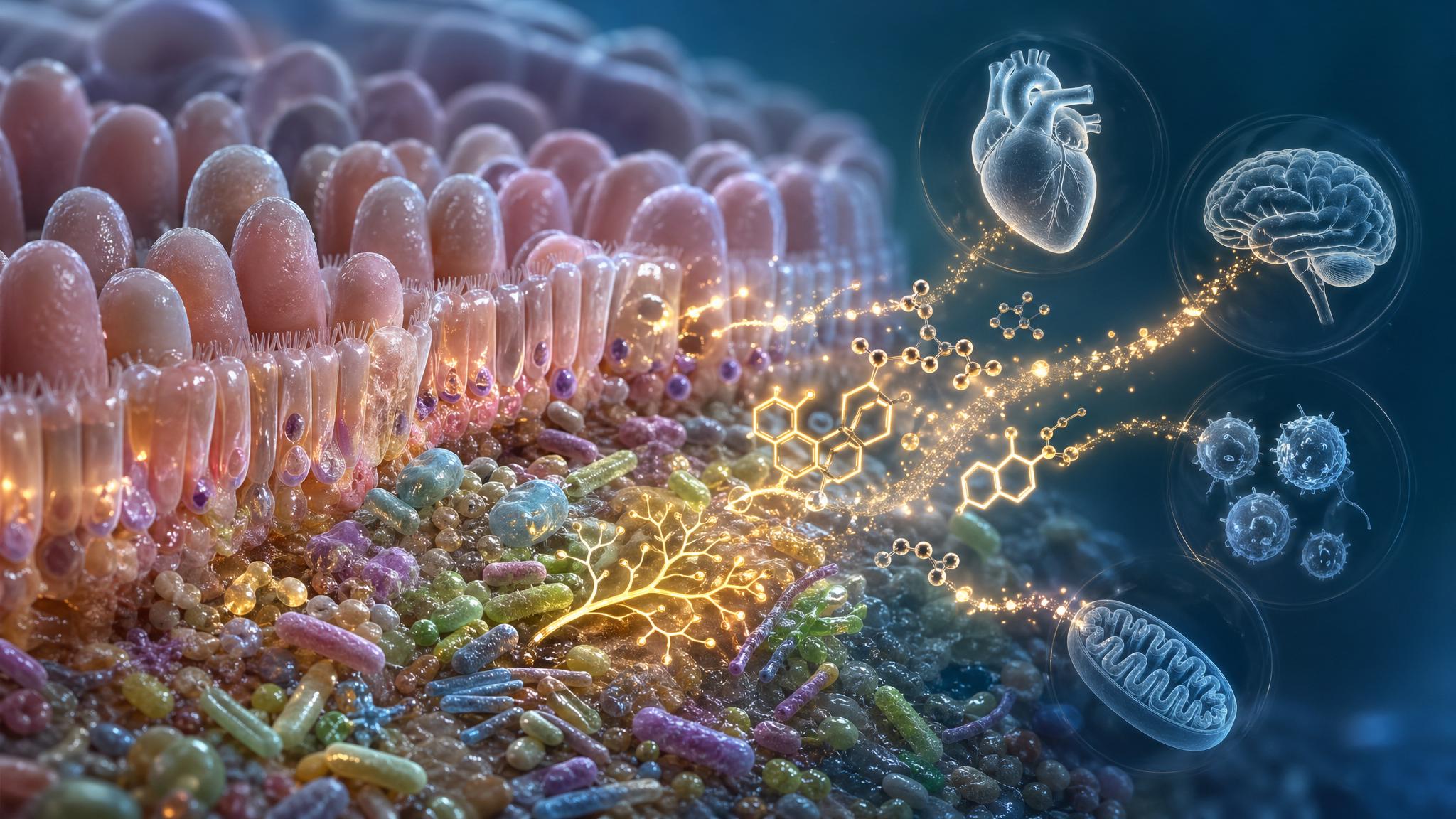 Healthcare Discovery gut microbiome longevity organ 2026 research showing microbial metabolites linking gut health to aging medicine