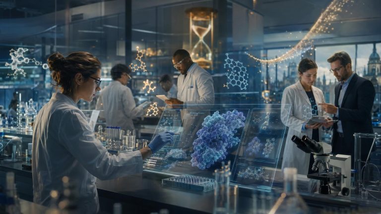 Healthcare Discovery longevity escape velocity Isomorphic Labs showing AI drug discovery accelerating healthspan