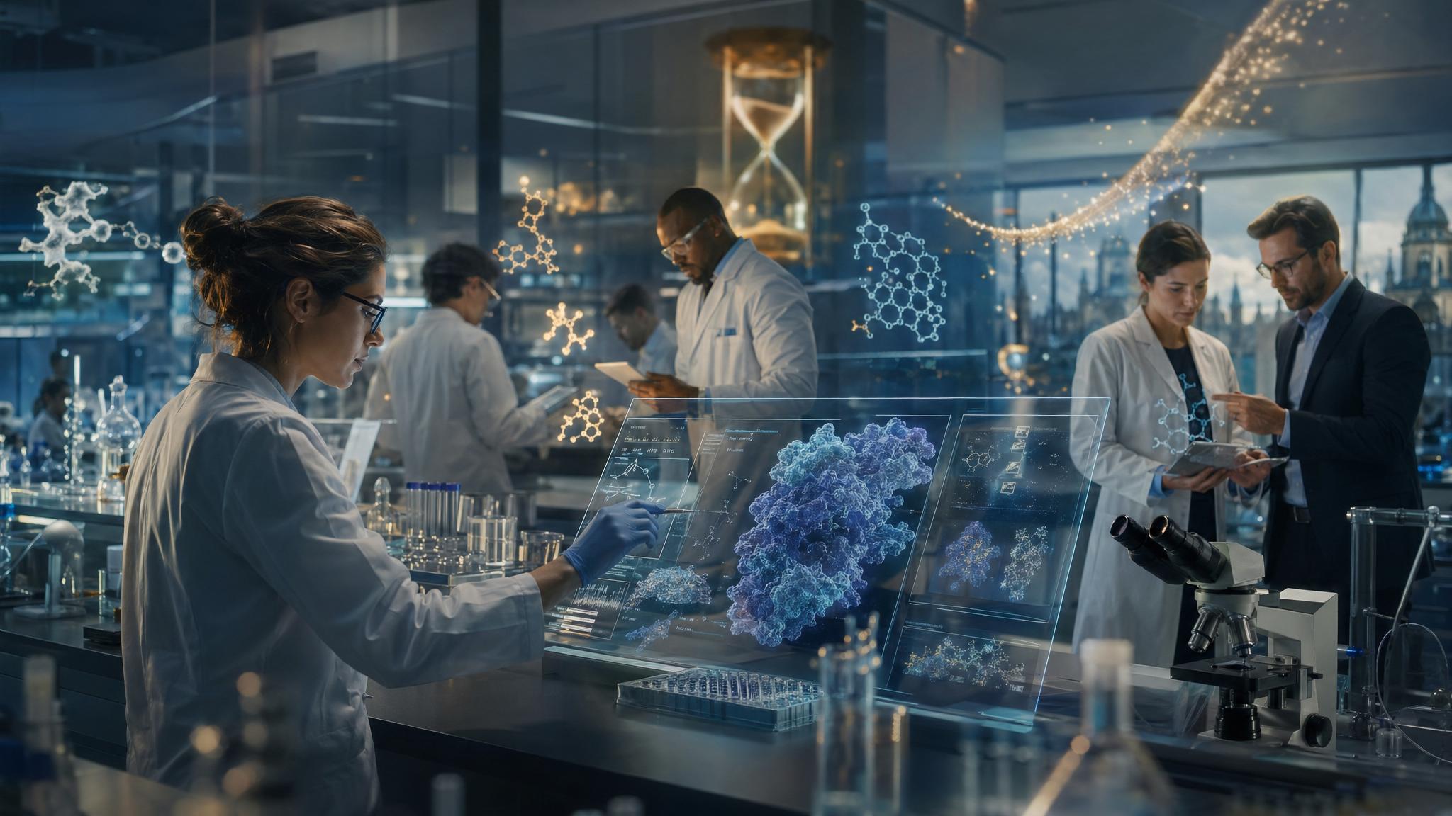 Healthcare Discovery longevity escape velocity Isomorphic Labs showing AI drug discovery accelerating healthspan