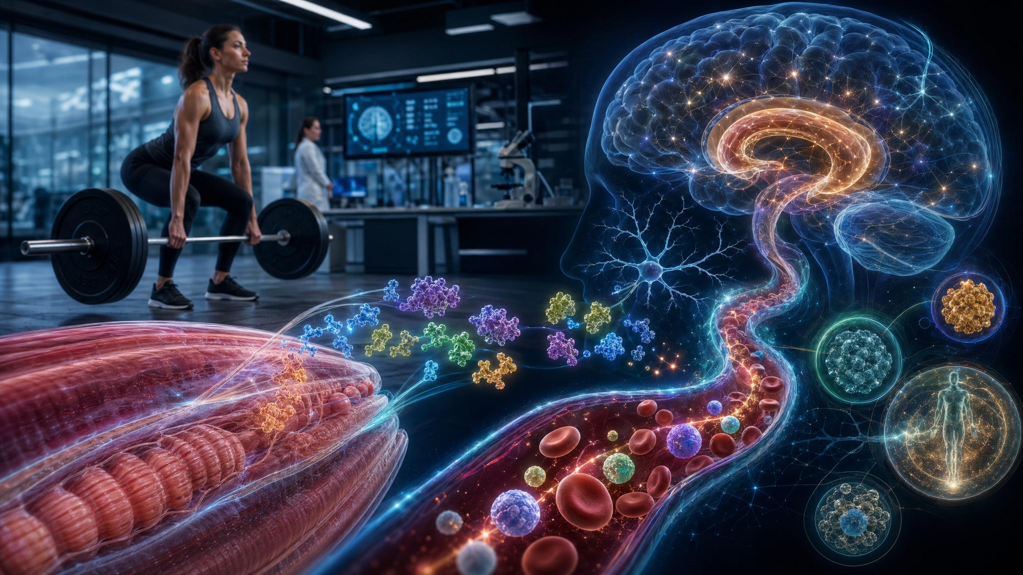 Skeletal muscle releasing myokine signals toward the brain during strength training for longevity | Healthcare Discovery