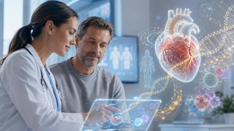 Healthcare Discovery polygenic risk scores cardiovascular prevention precision medicine showing inherited heart disease risk before symptoms