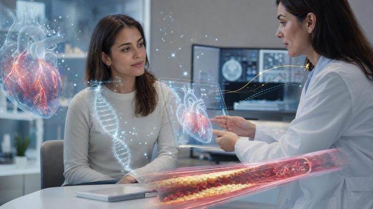 Healthcare Discovery polygenic risk scores heart attack prediction cardiovascular prevention 2026 showing genomic heart risk