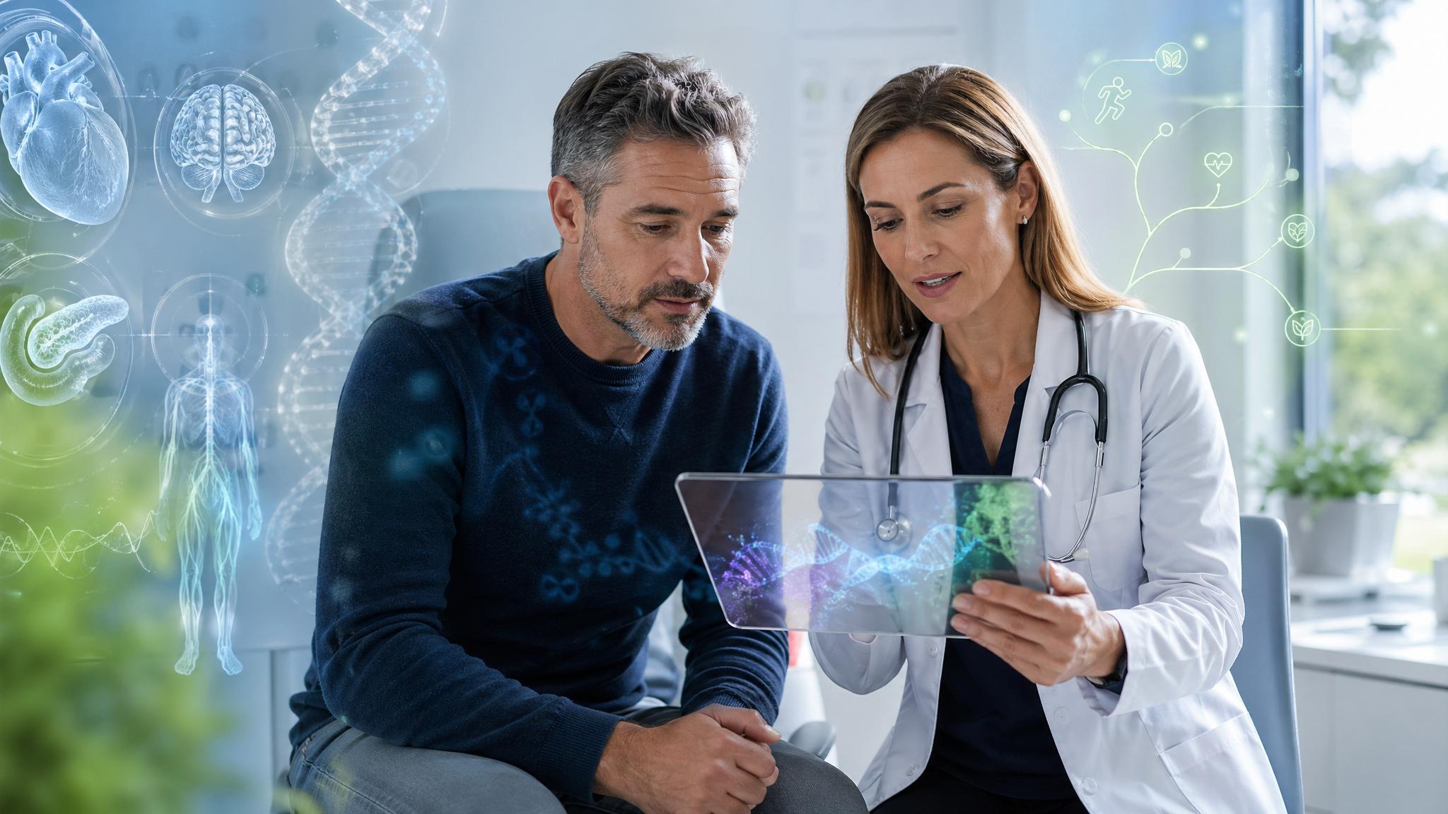 Healthcare Discovery precision medicine genomics preventive health 2026 showing whole genome sequencing entering routine care