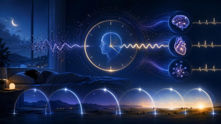 Consistent sleep-wake rhythm aligning brain, heart, and metabolic signals for longevity