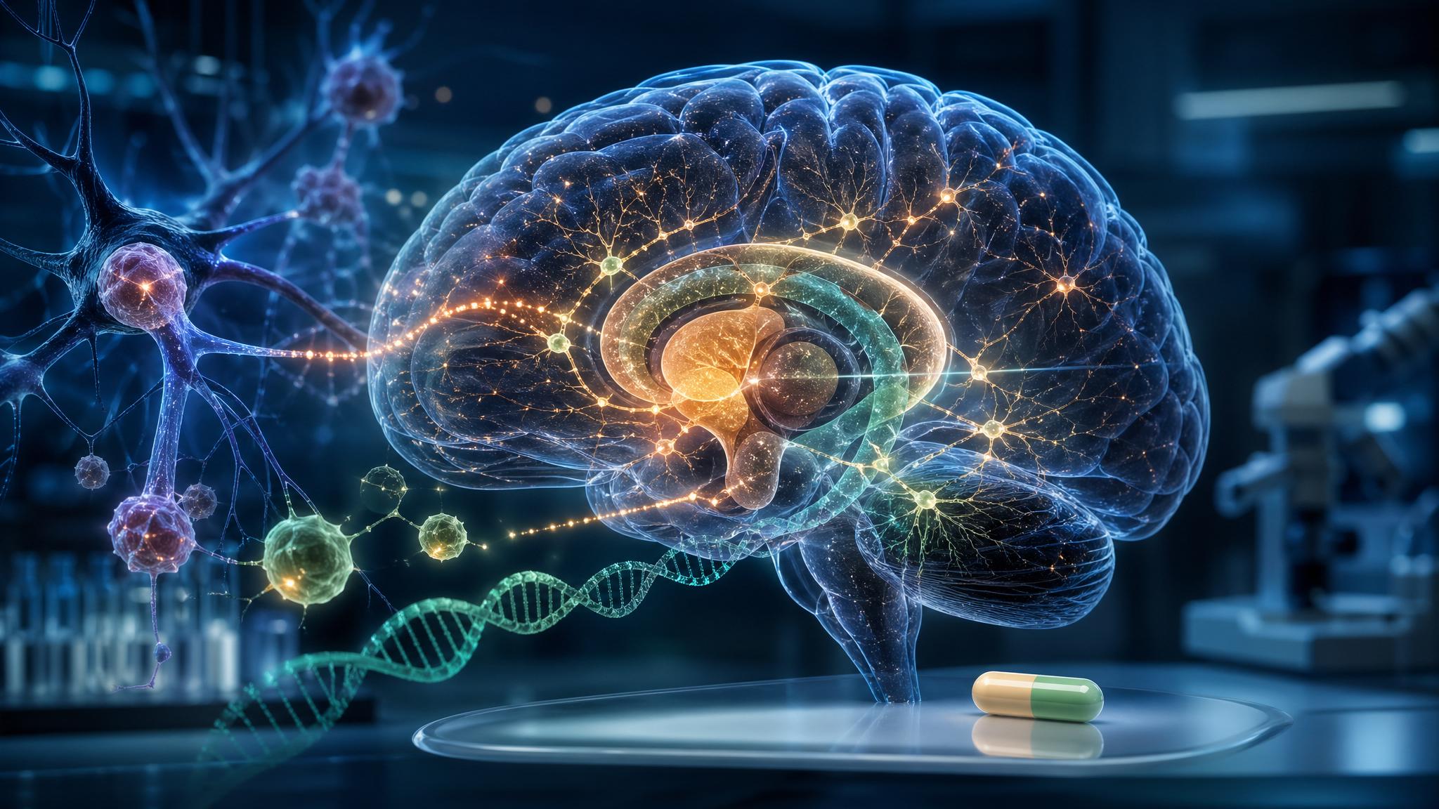 Healthcare Discovery Parkinson's disease 2026 showing stem cell therapy genetic targeting and dopamine neuron replacement