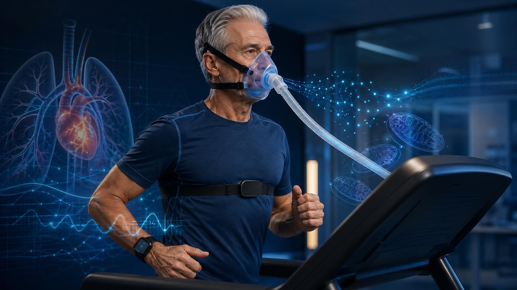 VO2 max testing and oxygen metabolism illustrating cardiorespiratory fitness as a longevity biomarker | Healthcare Discovery