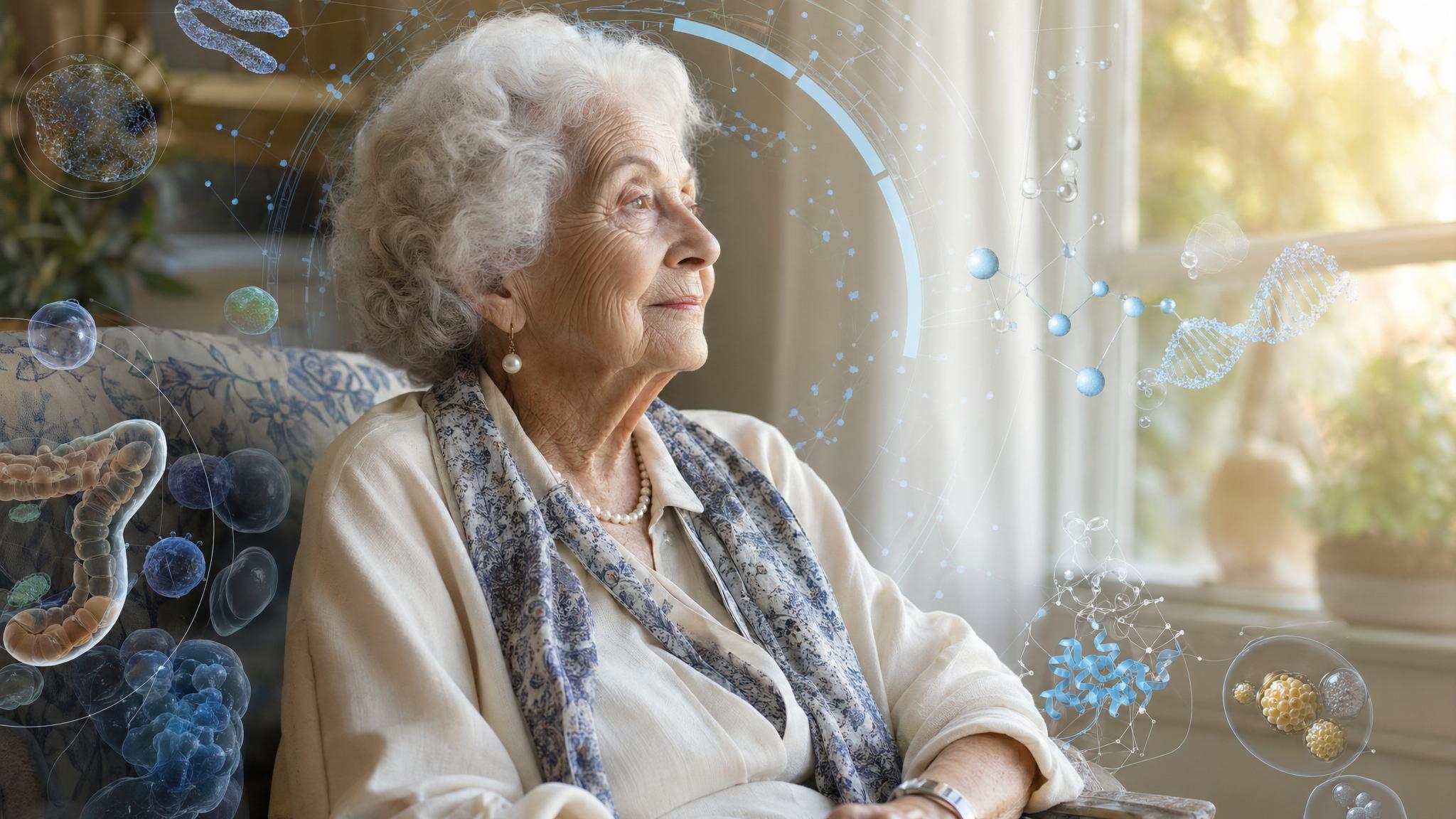 Healthcare Discovery world's oldest person biology of extreme longevity showing supercentenarian multi-omics and healthy aging systems