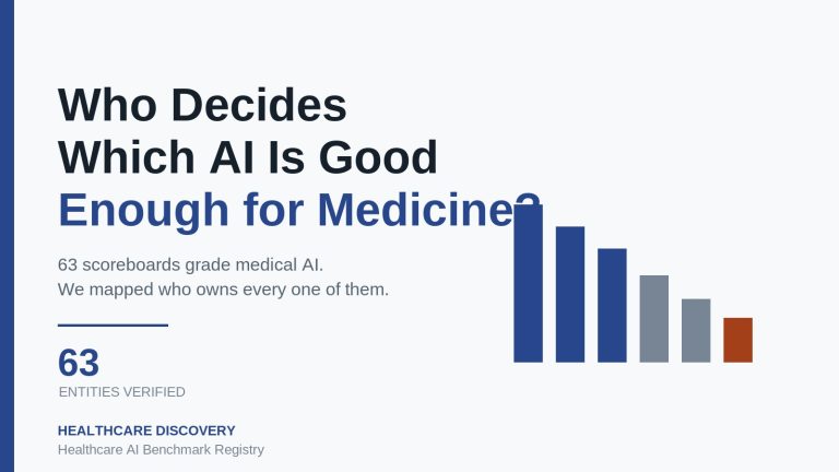 Healthcare AI benchmark registry: who owns the scoreboards that grade medical AI | Healthcare Discovery