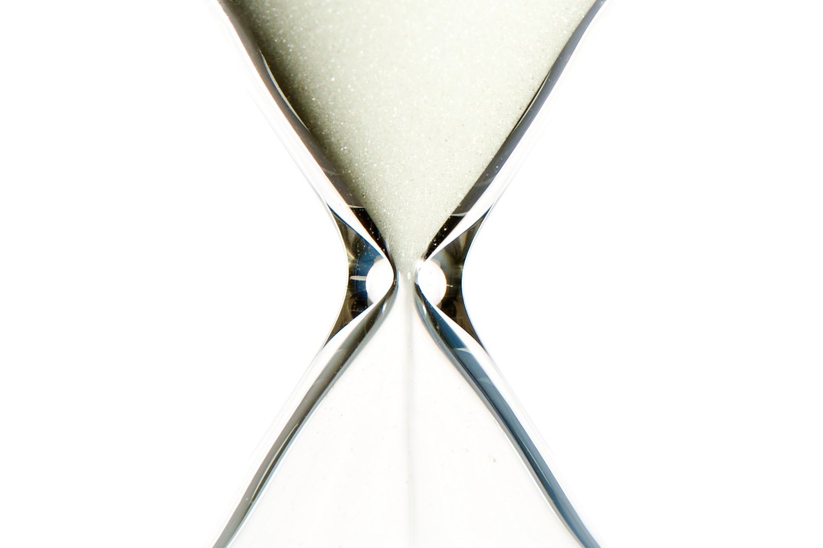 Hourglass with falling sand, collagen how long trial timelines | Healthcare Discovery