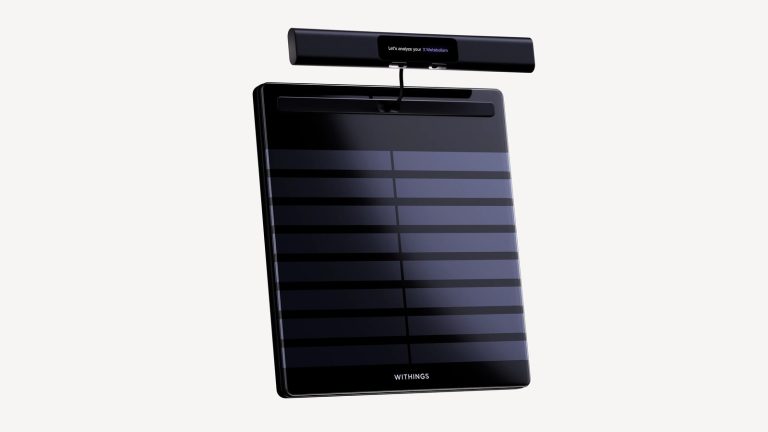 Withings Body Scan 2 smart scale with retractable handle, official product image | Healthcare Discovery