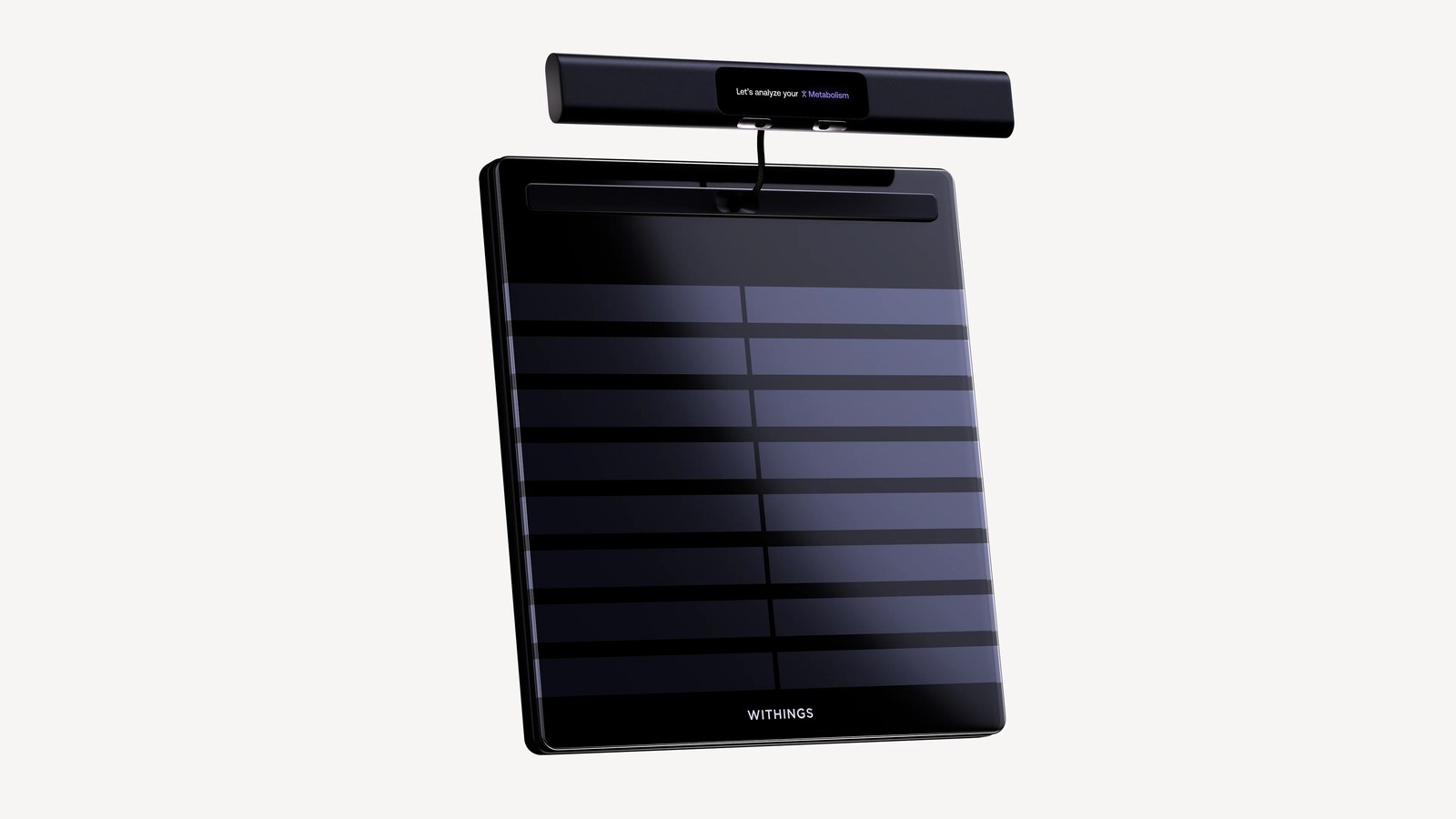 Withings Body Scan 2 smart scale with retractable handle, official product image | Healthcare Discovery